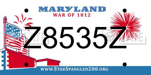 Z8535Z Maryland License Plate