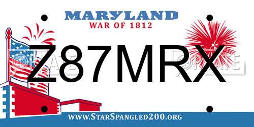Z87MRX Maryland License Plate