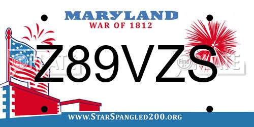 Z89VZS Maryland License Plate