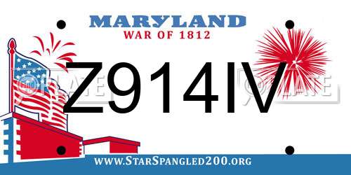 Z914IV Maryland License Plate