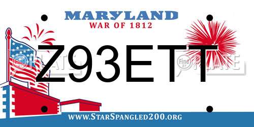 Z93ETT Maryland License Plate