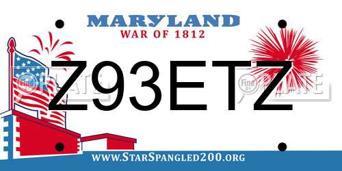 Z93ETZ Maryland License Plate