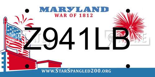 Z941LB Maryland License Plate