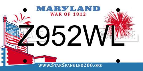 Z952WL Maryland License Plate