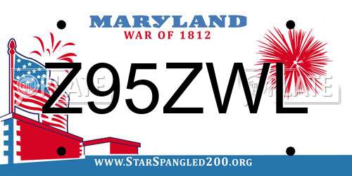 Z95ZWL Maryland License Plate