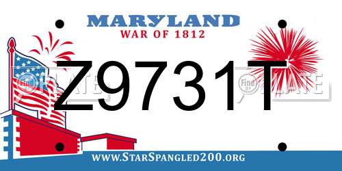 Z9731T Maryland License Plate