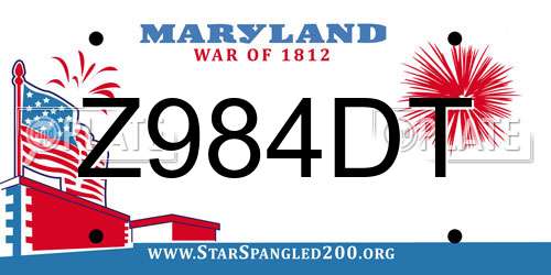 Z984DT Maryland License Plate