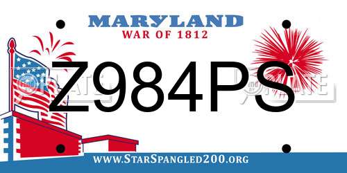 Z984PS Maryland License Plate
