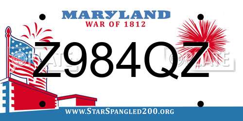 Z984QZ Maryland License Plate