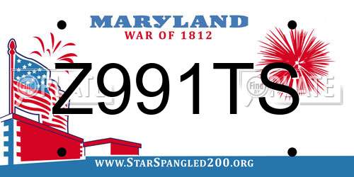 Z991TS Maryland License Plate