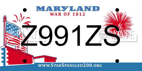 Z991ZS Maryland License Plate