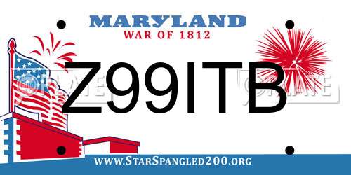 Z99ITB Maryland License Plate
