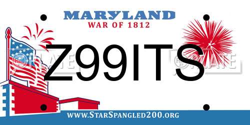 Z99ITS Maryland License Plate