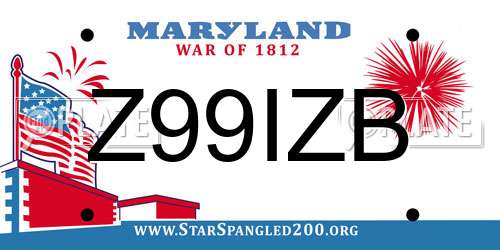 Z99IZB Maryland License Plate