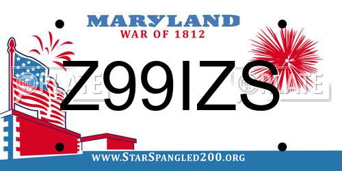 Z99IZS Maryland License Plate