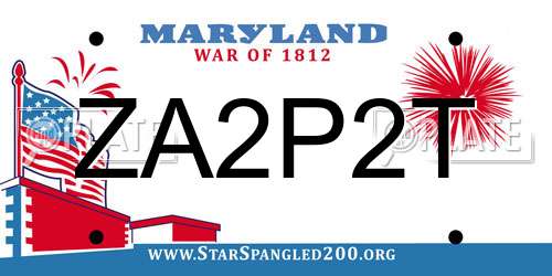 ZA2P2T Maryland License Plate