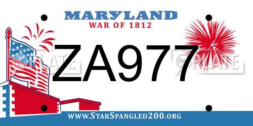 ZA977 Maryland License Plate