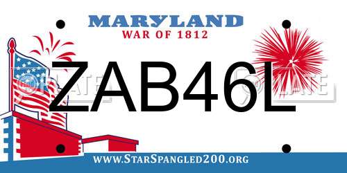 ZAB46L Maryland License Plate
