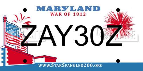 ZAY30Z Maryland License Plate