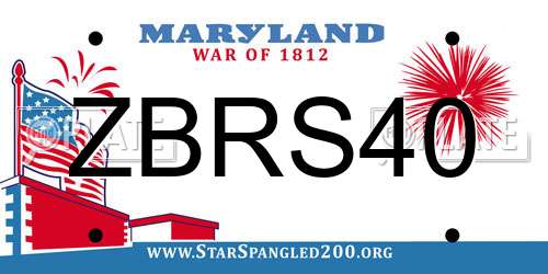 ZBRS40 Maryland License Plate