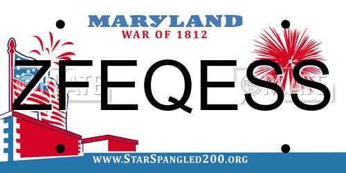 ZFEQESS Maryland License Plate