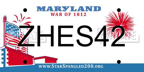 ZHES42 Maryland License Plate