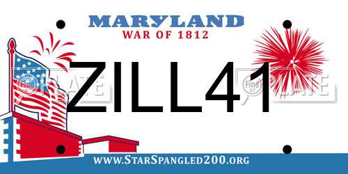 ZILL41 Maryland License Plate