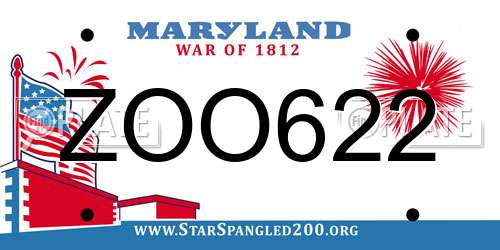ZOO622 Maryland License Plate