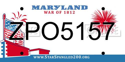 ZPO5157 Maryland License Plate