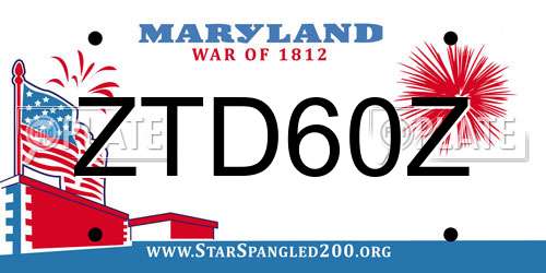ZTD60Z Maryland License Plate