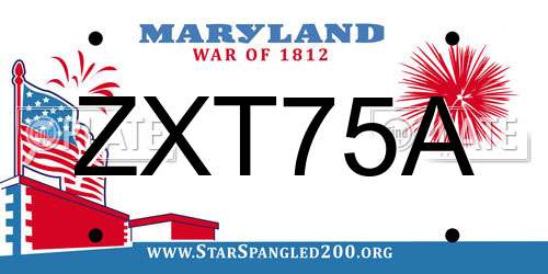 ZXT75A Maryland License Plate