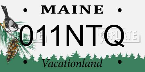 011NTQ Maine License Plate