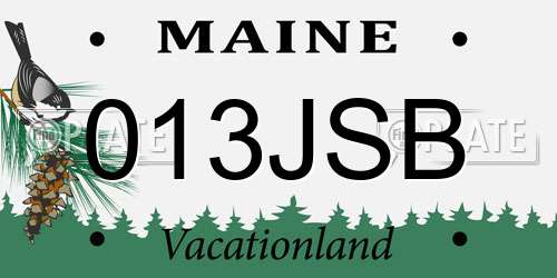 013JSB Maine License Plate