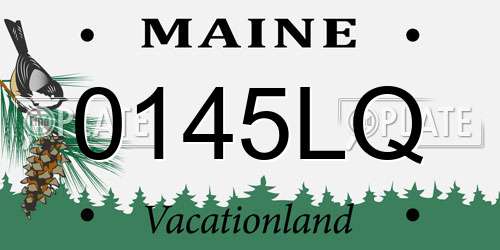 0145LQ Maine License Plate