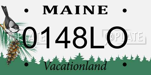 0148LO Maine License Plate