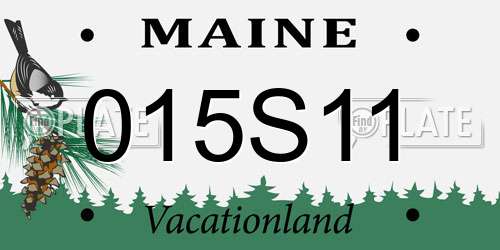 015S11 Maine License Plate