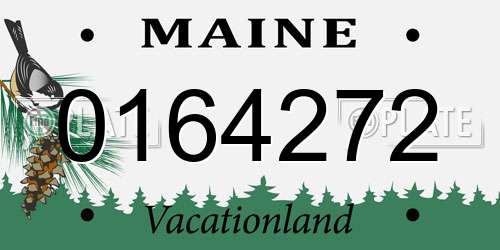 0164272 Maine License Plate