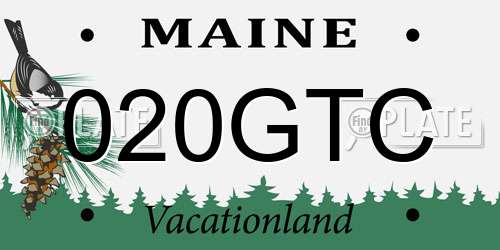 020GTC Maine License Plate