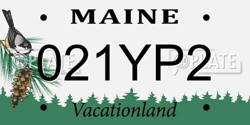 021YP2 Maine License Plate