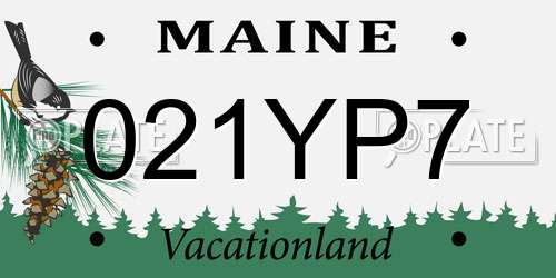 021YP7 Maine License Plate