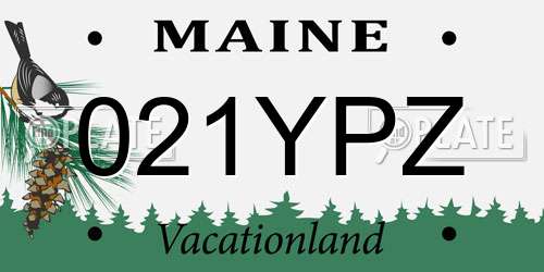 021YPZ Maine License Plate