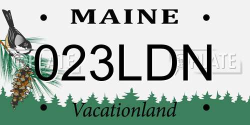 023LDN Maine License Plate