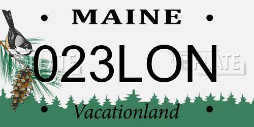 023LON Maine License Plate