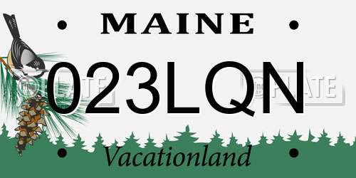 023LQN Maine License Plate