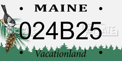 024B25 Maine License Plate