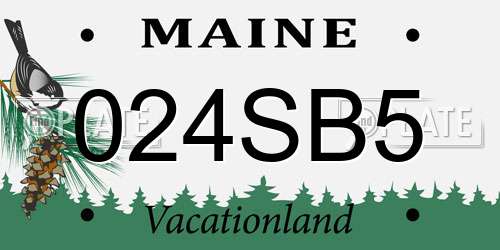 024SB5 Maine License Plate