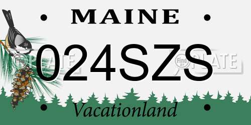 024SZS Maine License Plate