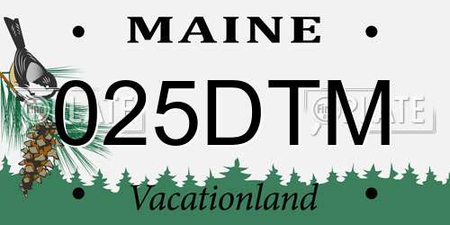 025DTM Maine License Plate