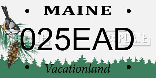 025EAD Maine License Plate