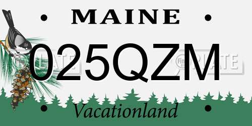 025QZM Maine License Plate